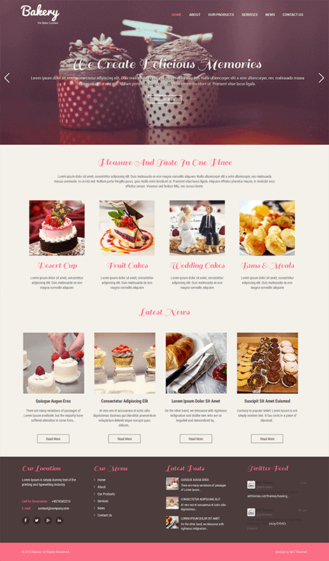 free bakery WordPress theme