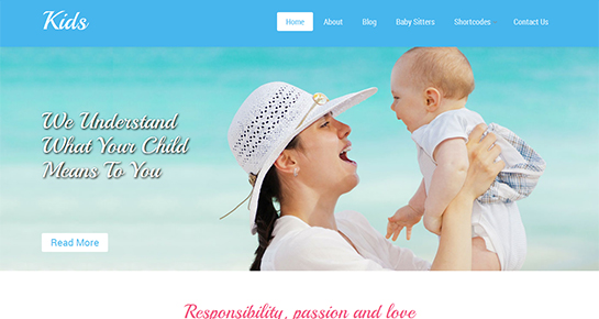 Kids - baby-sitter WordPress Themes