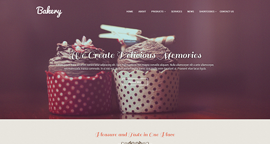 free bakery WordPress theme