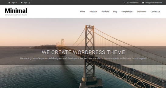 clean minimal wordpress theme