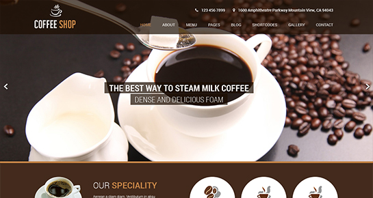 free coffee WordPress theme