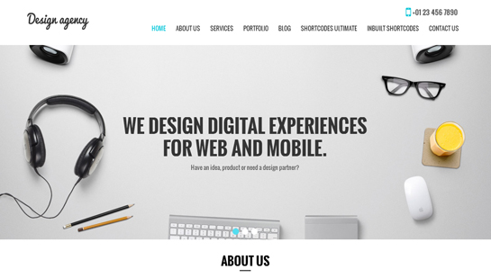 free design agency WordPress theme