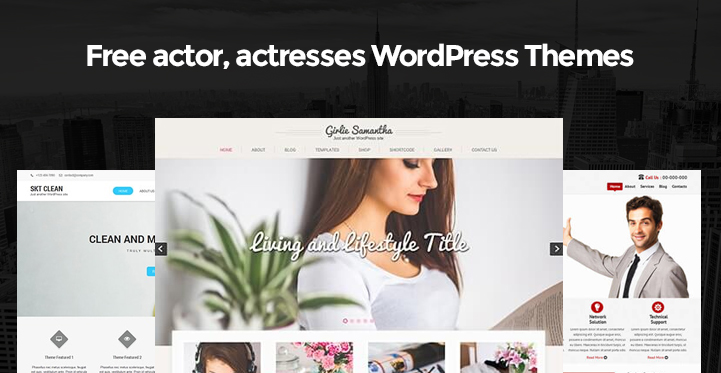 free actor & actresses WordPress themes