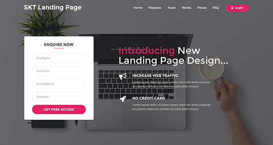landing Page - WordPress Theme