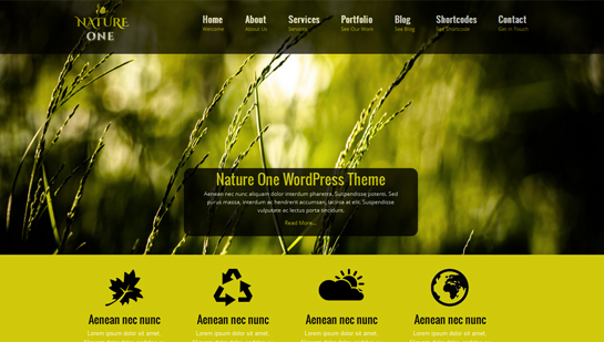 free nature WordPress theme