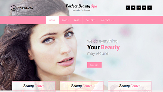free beauty spa WordPress theme
