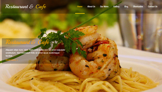 free restaurant WordPress theme