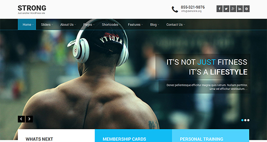 free crossfit WordPress theme