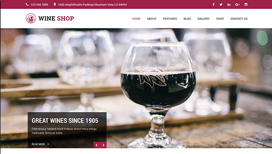 free wine WordPress theme