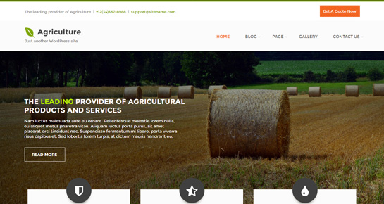 free farming WordPress theme