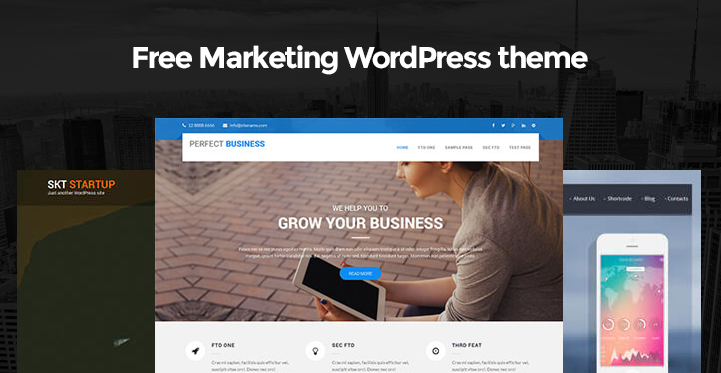 free marketing WordPress themes