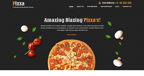 pizza wordpress theme