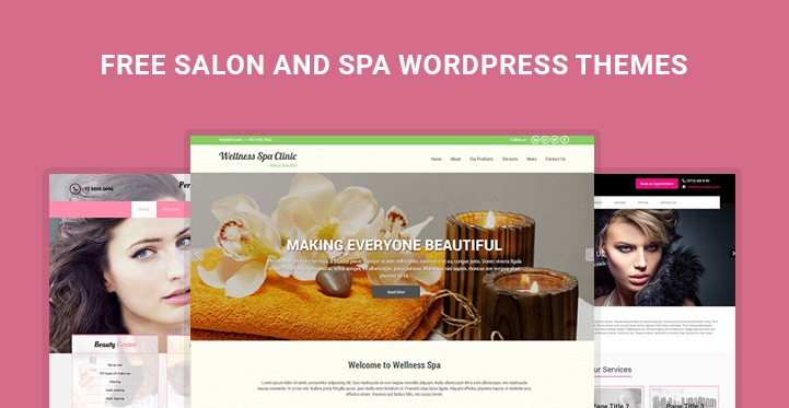 free salon and spa WordPress themes banner