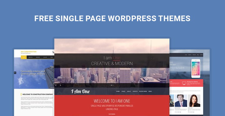free single page WordPress themes-banner