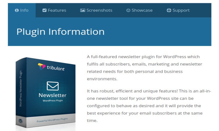 Tribulant WordPress newsletter