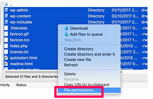 Fix WordPress File Permission Settings
