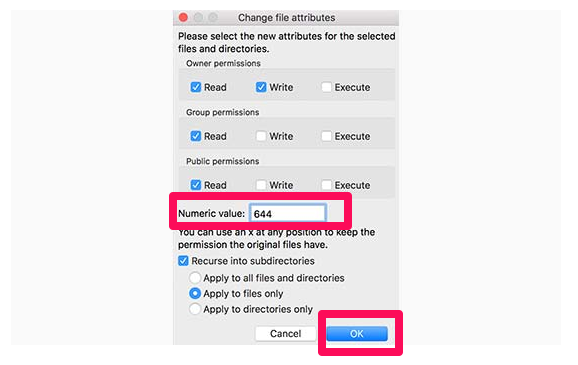 Fix WordPress File Permission Settings