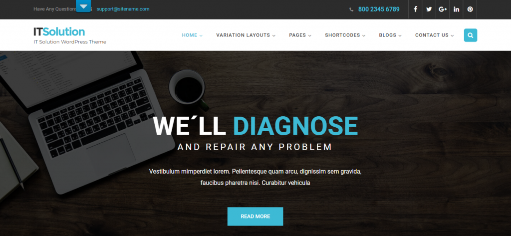 free IT solution WordPress theme