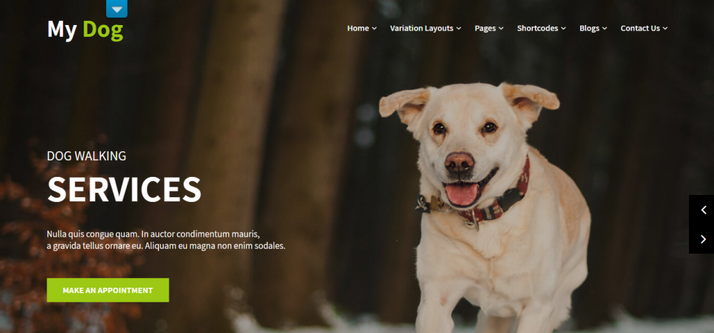 free dog WordPress theme