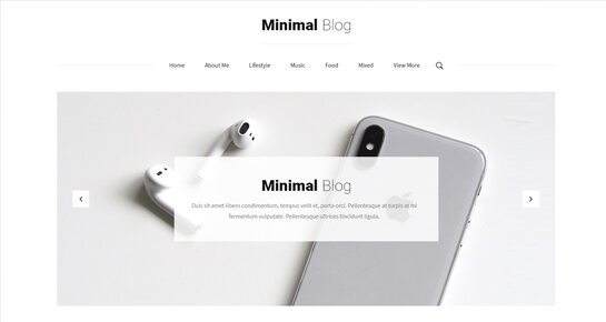 Minimalist blog