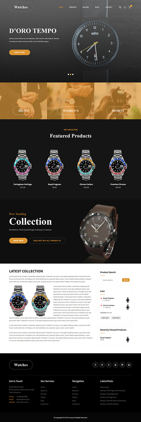 Free Luxury eCommerce WordPress Theme