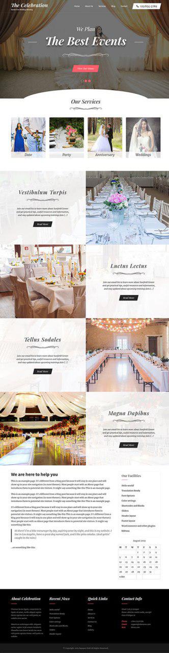 free celebration WordPress theme