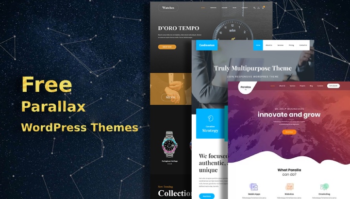 free parallax WordPress themes