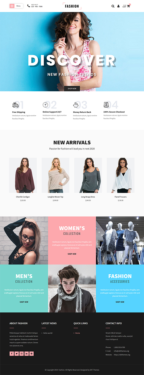 Free Clothing Store WordPress Theme