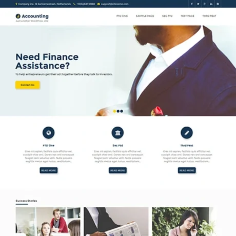 Free Accounting firm WordPress theme