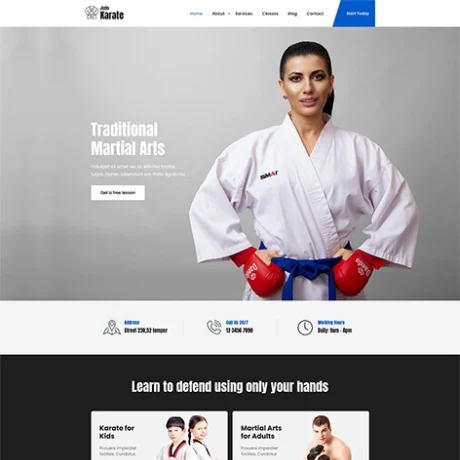 Free boxing school WordPress Theme