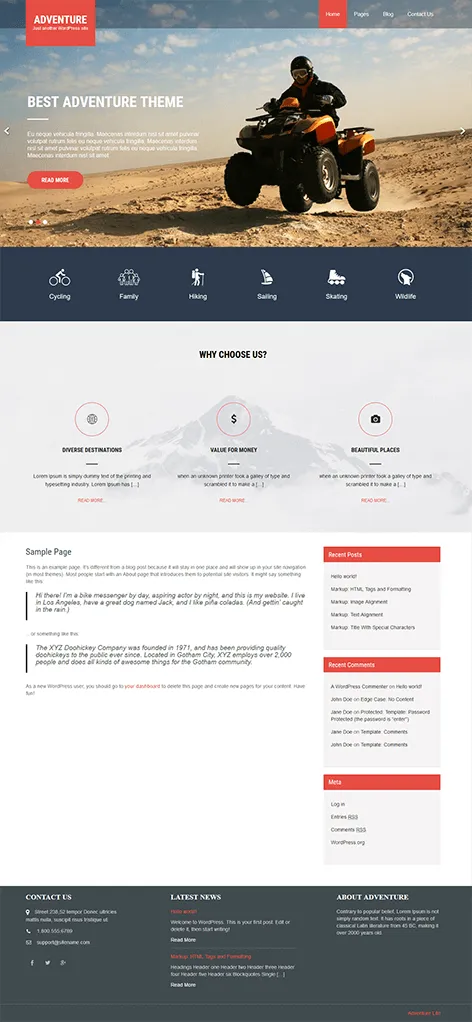 Free Sports WordPress Theme