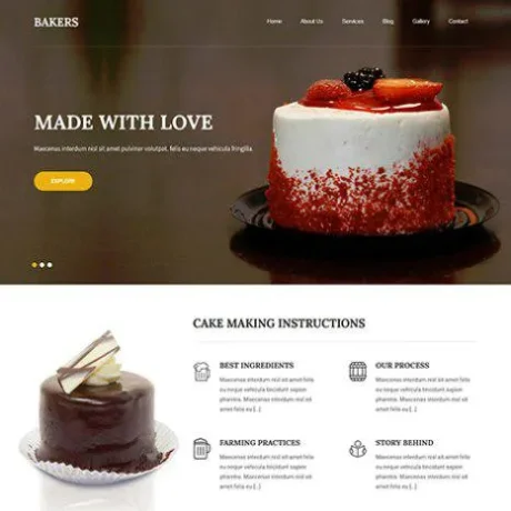Free Bakers Shop WordPress Theme
