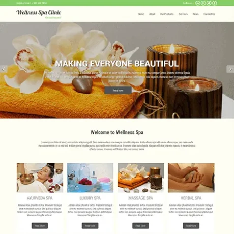 Free Spa Salon WordPress Theme