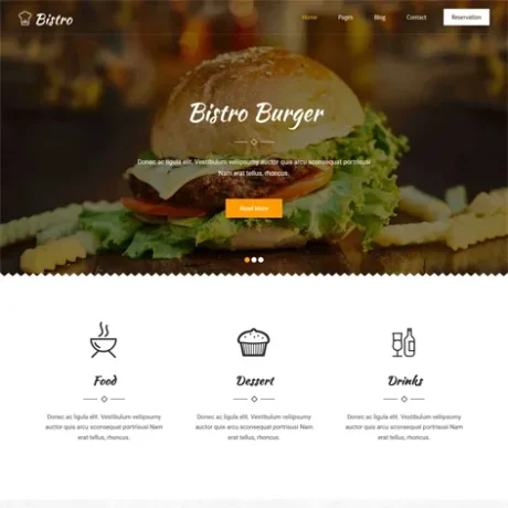 Free Food WordPress Theme