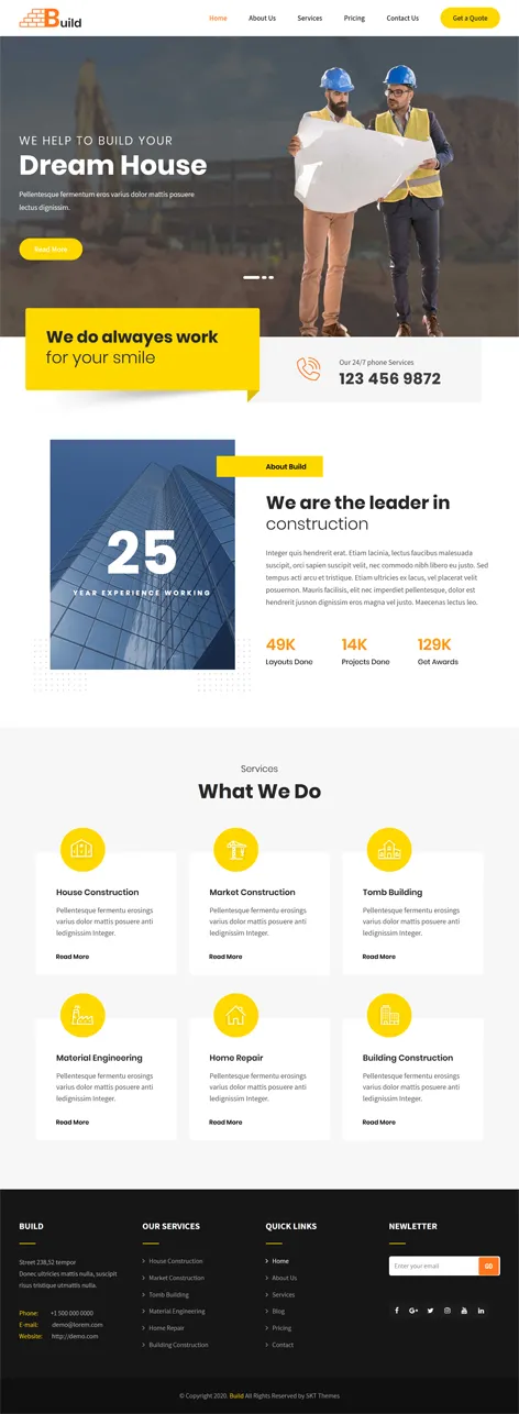 Free Concrete Developer WordPress Theme