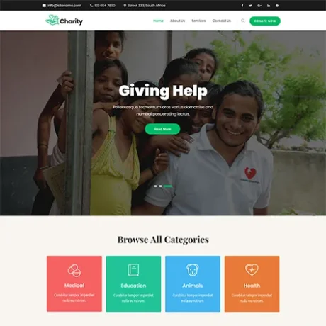 Free Charity WordPress Theme
