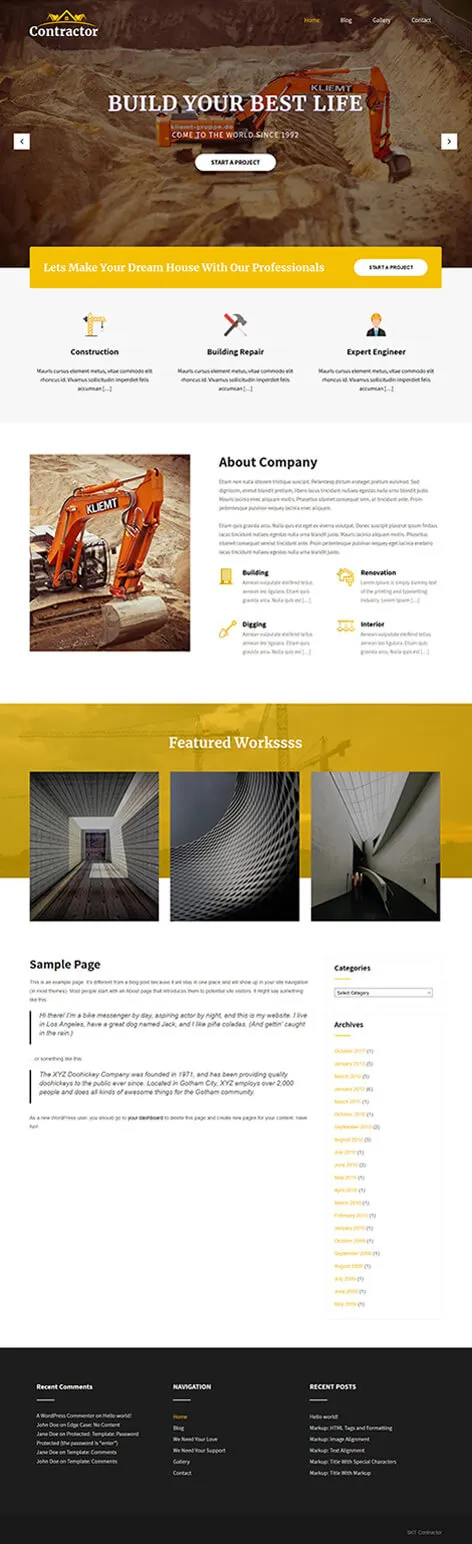 Free Builder WordPress Theme