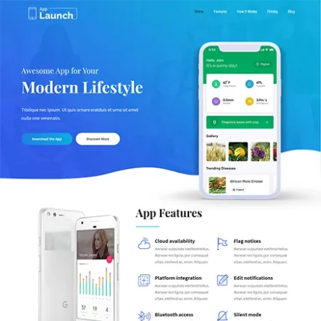 Free Android App WordPress Theme