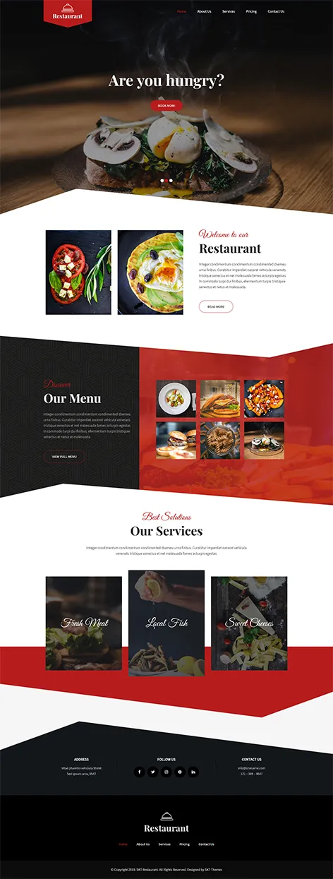 Free Food Ordering WordPress Theme