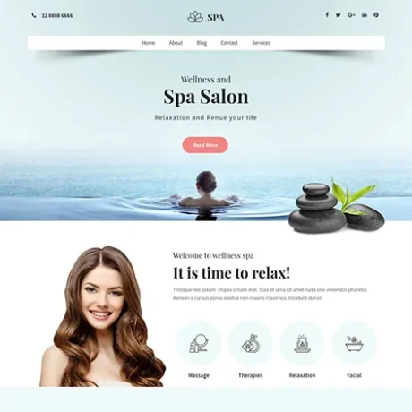 Free Beauty Parlour WordPress Theme