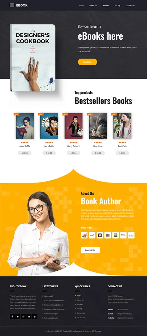 Free EBook Store WordPress Theme