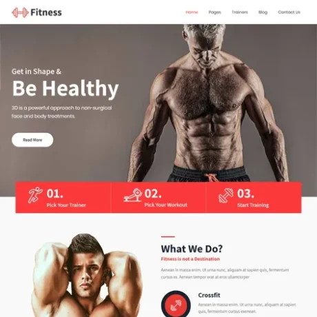 Free Fitness WordPress Theme
