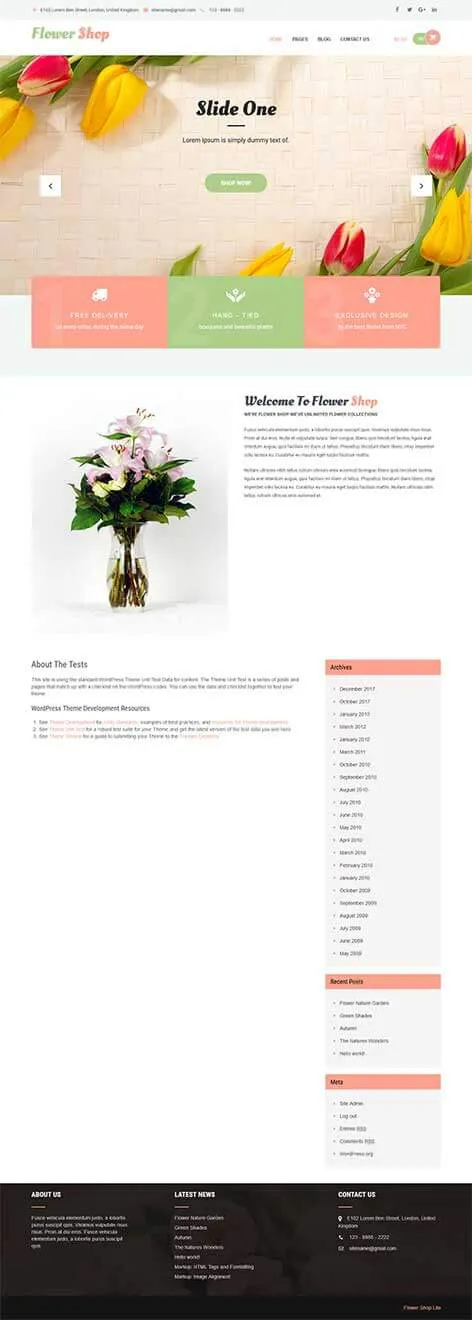 Free Store WordPress Theme