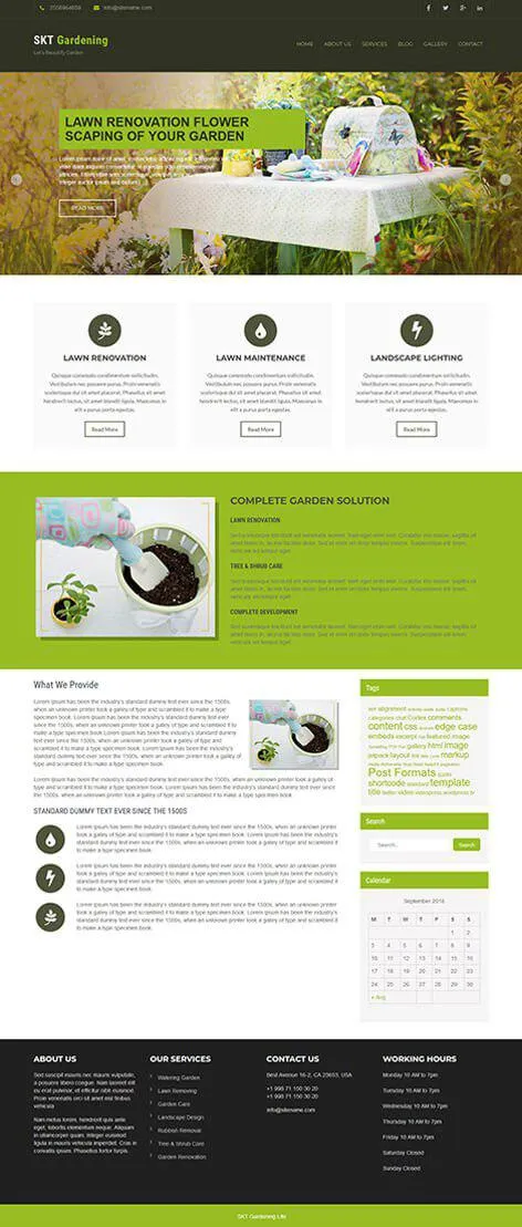 Free Landscaping WordPress Theme