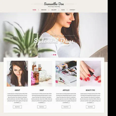 Free Feminine And Women WordPress Theme