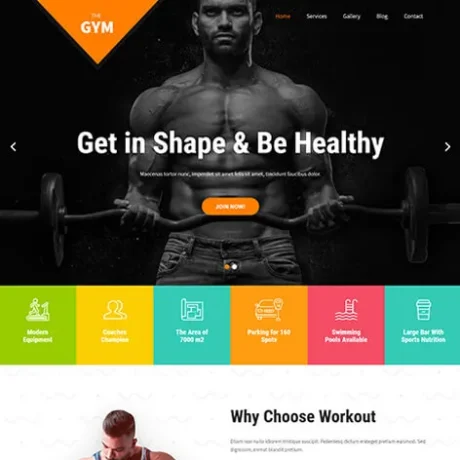 Free Fitness Trainer WordPress Theme