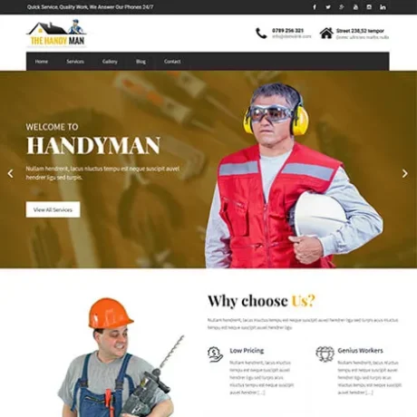 Free Home Services WordPress Theme
