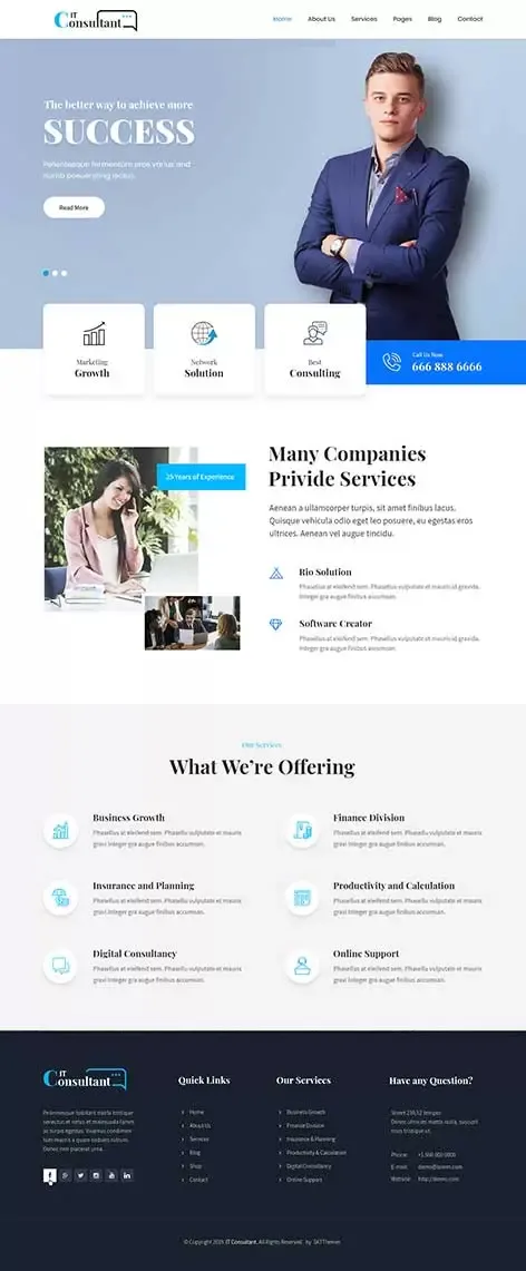 Free Consultant WordPress Theme