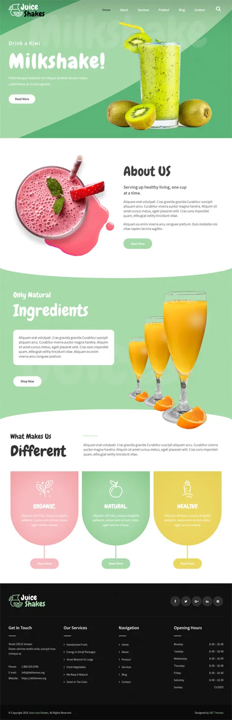 Free Fruit Juice WordPress Theme