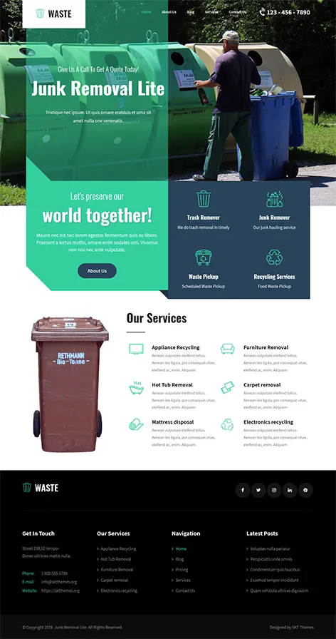 Free Eco Green WordPress Theme